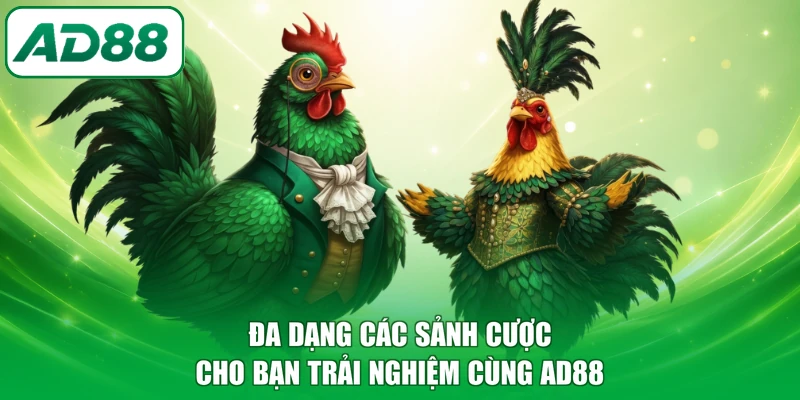 Đa dạng các sảnh cược cho bạn trải nghiệm cùng AD88